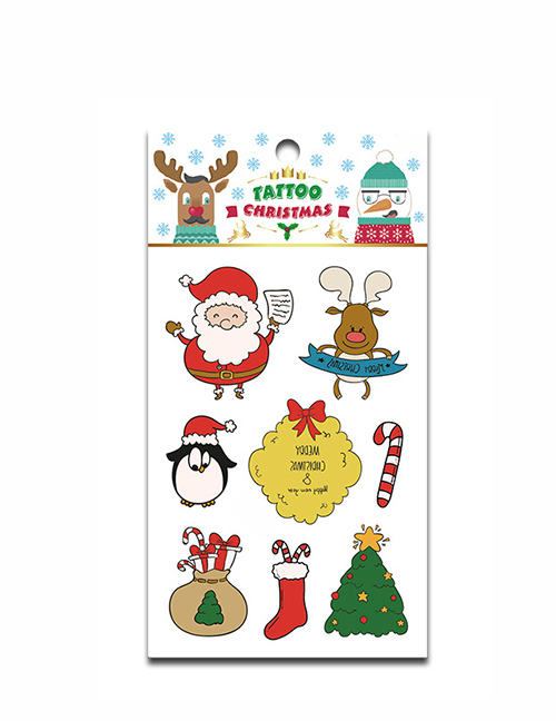 Fashion Wj-011 Cartoon Christmas Tattoo Stickers