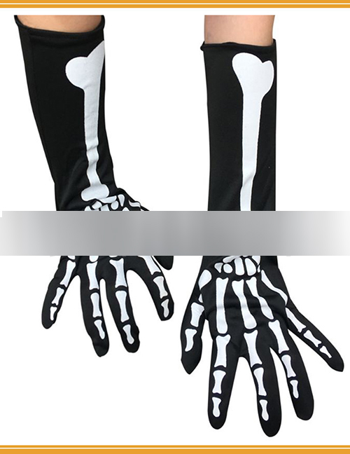 Fashion Medium Gloves Halloween Print Gloves