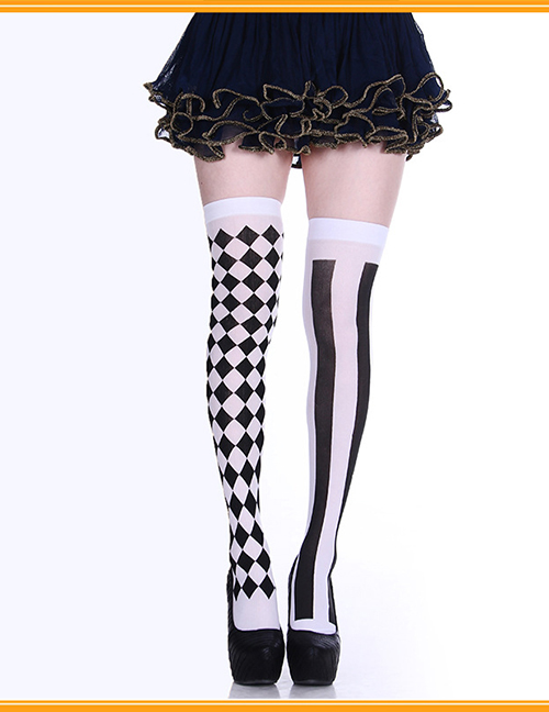 Fashion Yin Yang Socks Halloween Print Stockings