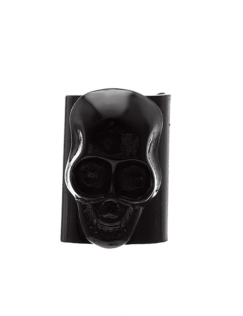 Fashion Black 0397 Alloy Hollow Skull Ear Cuff