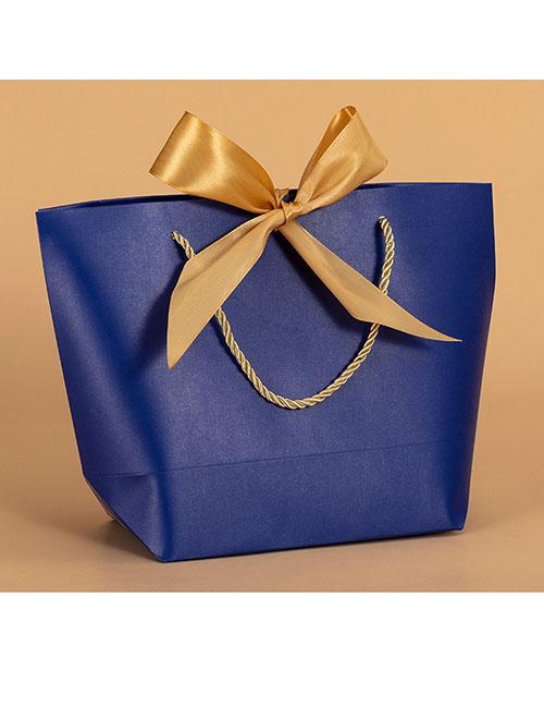 Fashion Dark Blue Extra Large Paper Knotted Large Capacity Gift Bag