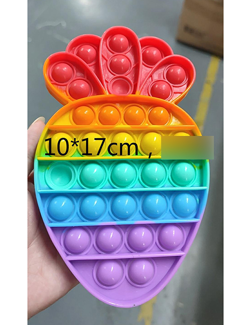 Fashion Rainbow Carrot Rodent Pioneer Silicone Press Cartoon Toy