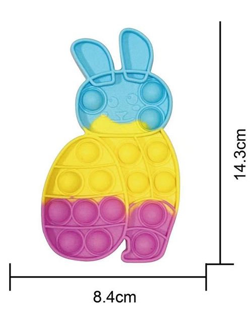 Fashion 1429 Resurrection Rabbit Pioneer Plastic Cartoon Geometric Press Toy