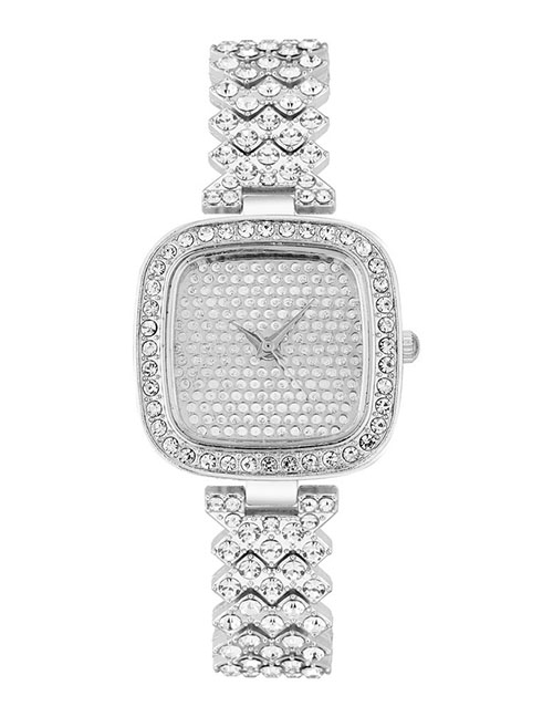 Fashion Gold Titanium Diamond-set Square Dial Watch
