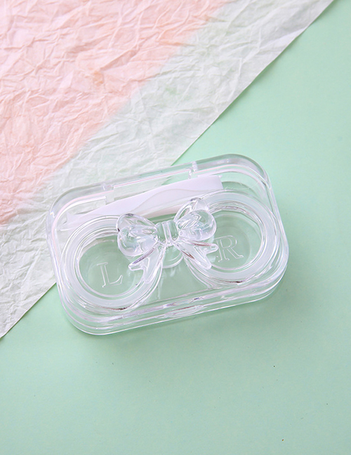 Fashion Corner Model-transparent Bow Plastic Bow Contact Lenses Box