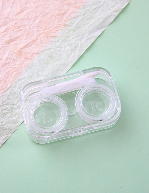 Fashion Simplicity-white Plastic Double -circular Contact Lenses Box