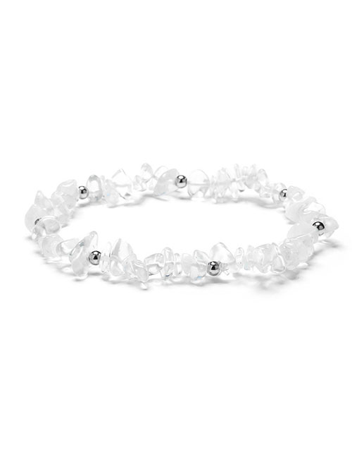 Fashion 348 White Irregular Broken Crystal Bracelet