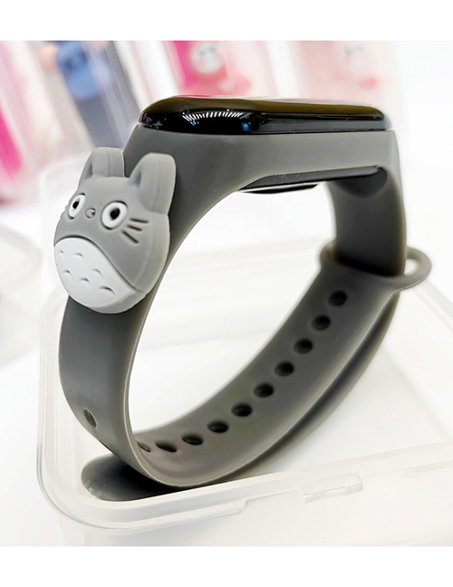 Fashion Grey Totoro Box (with Box) Plastic Cartoon Rectangular Dial Watch