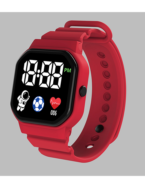 Fashion Watermelon Red Plastic Square Dial Watch