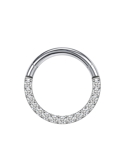 Fashion Half Circle Dense Drill 1.2*8 (5 Pieces) Stainless Steel Half Ring Dense Drill Piercing Nose Ring