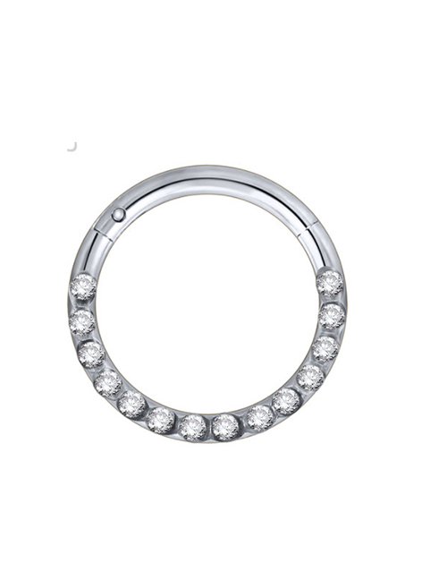 Fashion Half Circle Less Drill 1.2*10 (5 Pieces) Stainless Steel Half Ring Less Drill Puncture Nose Ring