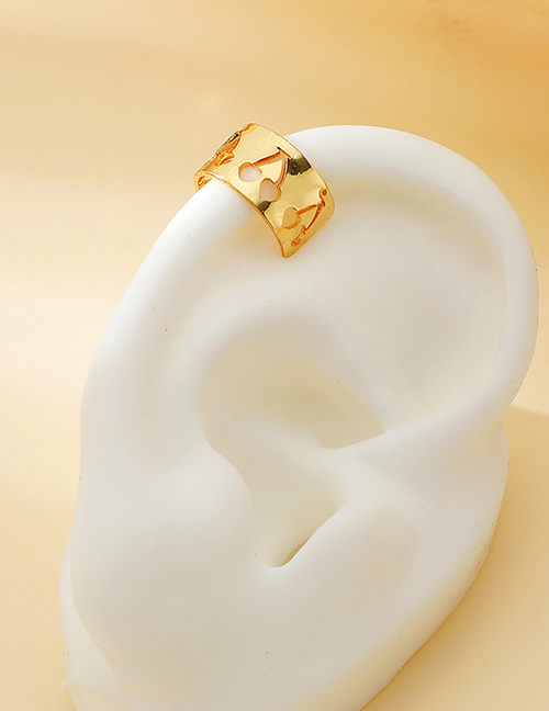 Fashion Gold Alloy Geometric Cutout Cherry Ear Clips