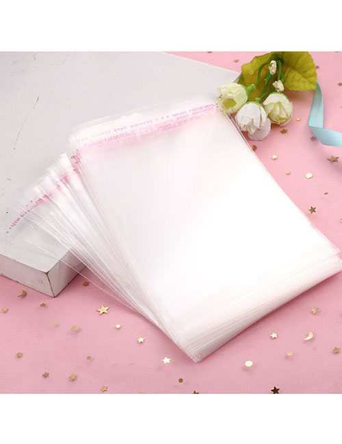Fashion Transparent Color Double Layer 5 Wires 9*35cm (100 Pieces) (2 Pieces Are Batched) Thickened Transparent Self-adhesive Self-adhesive Packaging Plastic Bag