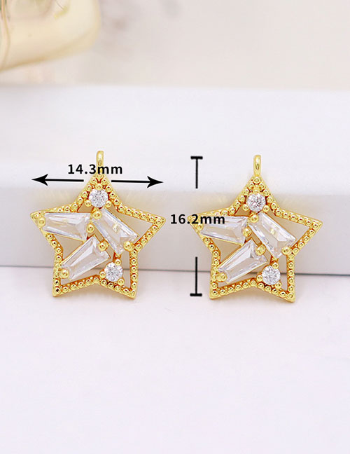 Fashion Style 14 Stars (2 Batches) Pure Copper Inlaid Zirconium Star Jewelry Accessories