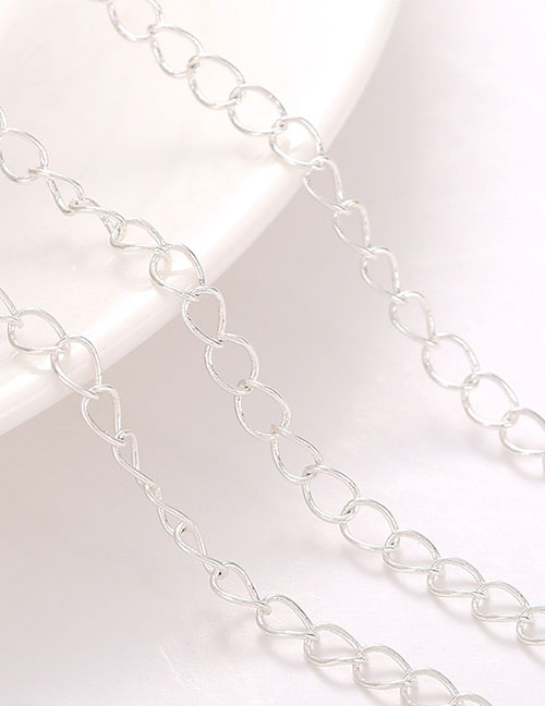 Fashion Silver-covered Color Retention 145 Width About 2.3mm A Roll / 100 Yards Price (2 Yards Minimum Batch) Copper Clad Gold Geometric Chain Jewelry Accessories