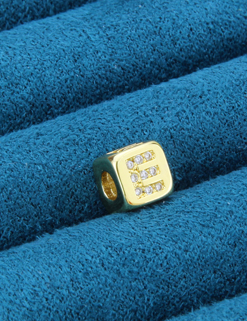 Fashion E Gold Geometry Pendant Accessory With Zircon Letters