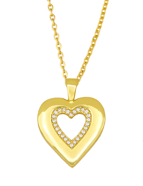 Fashion Love Diamond Love Heart Titanium Steel Letter Necklace