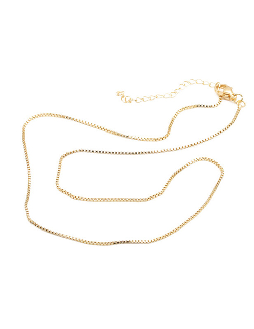 Fashion Box Chain Gold Bull Micro-inlaid Zircon Pendant Copper Gold-plated Necklace