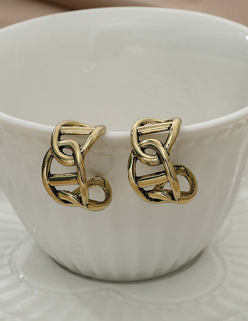 Fashion Gold Color Alloy Geometric Chain Earrings
