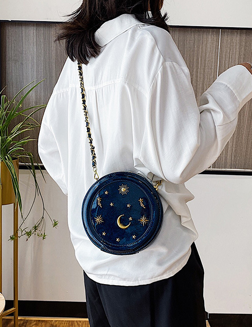 Fashion Blue Star Chain Round Shoulder Crossbody Bag