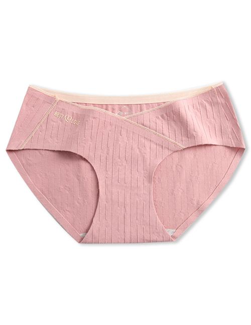 Fashion Pink Low-rise Belly Lift Cotton Maternity Panties