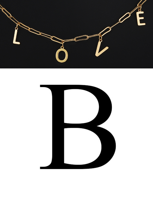 Fashion B Copper Letter Pendant Accessories