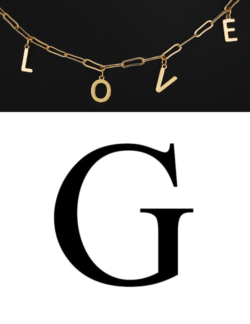 Fashion G Copper Letter Pendant Accessories