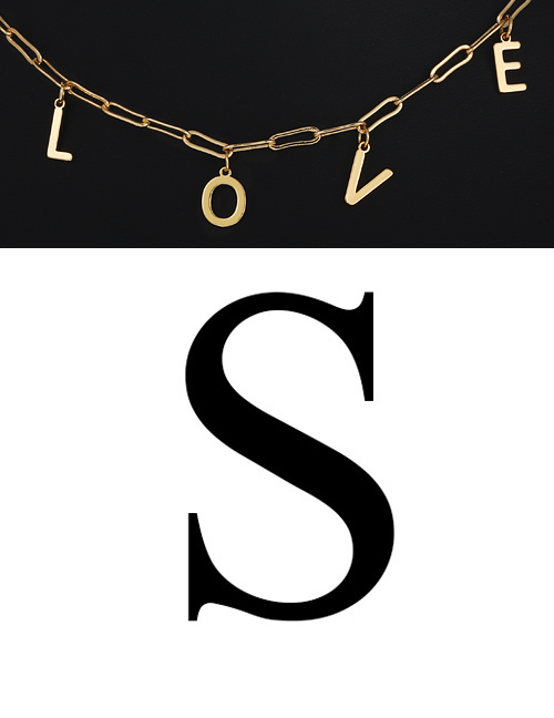 Fashion S Copper Letter Pendant Accessories