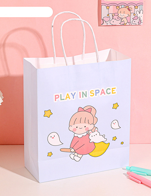 Fashion Magical Girl Printed Animal Large Portable Paper Gift Bag