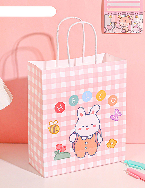 Fashion Yellow Rabbit Printed Animal Large Portable Paper Gift Bag