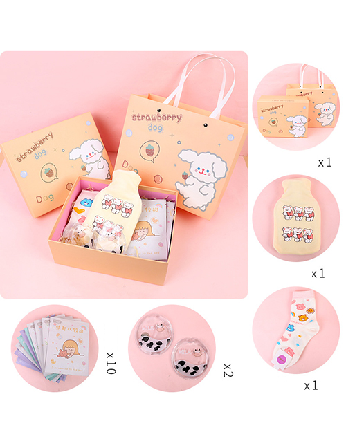 Fashion 7-piece Puppy Set Surprise Birthday Gift With Silicone Print