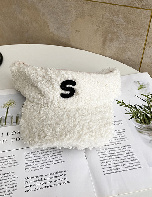 Fashion White Lamb Wool Letter Embroidery Empty Top Hat