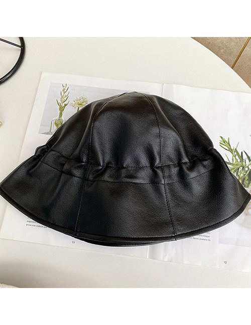 Fashion Black Elastic Adjustment Solid Color Fisherman Hat