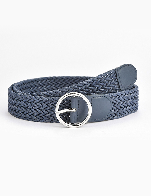 Fashion Zhangqing Round Buckle Twisted Wax Rope Braided Belt