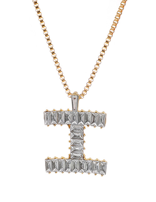Fashion I Alloy Diamond Letter Necklace