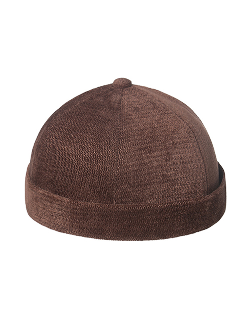 Fashion Brown Landlord Hat Without Brim