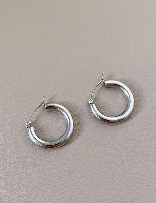 Fashion Silver Color Round Alloy Hollow Earrings