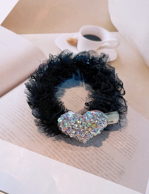 Fashion Love Section Bow Bear Lace Sequin Hair Tie