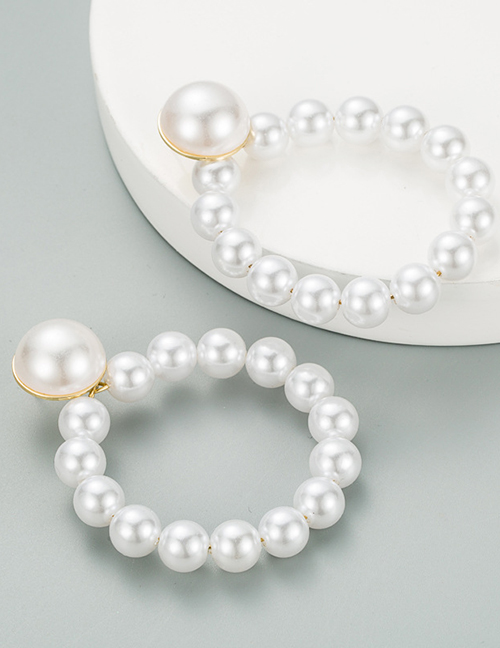 Fashion White Imitation Pearl Earrings