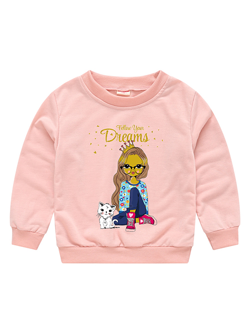 Fashion Pink 9 Childrens Cartoon Pullover Sweater 1-7 Years Old
