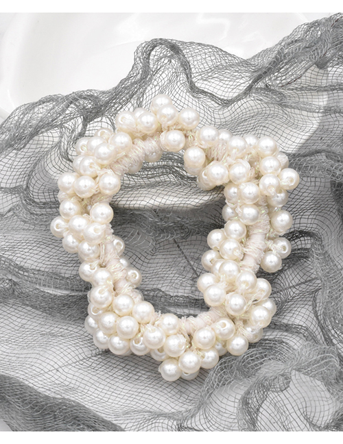 Fashion 5mm Pearl Crystal Braided Pearl Hair Tie