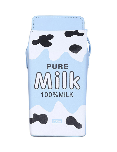 Fashion Pure Milk Milk Contrast Print One-shoulder Messenger Bag