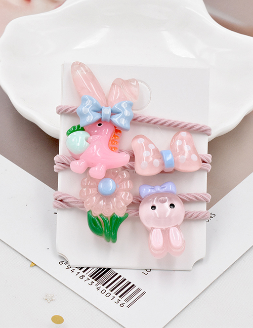 Fashion 18# Childrens Candy Color Bunny Dinosaur Daisy Rubber Hair Ring