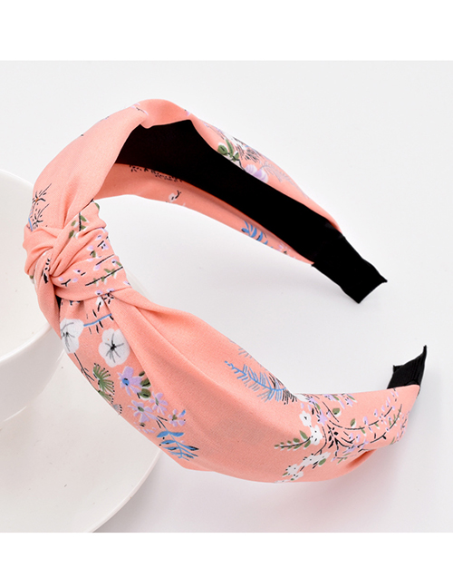 Fashion Korean Pink Small Plum Blossom Fabric Knotted Flower Headband