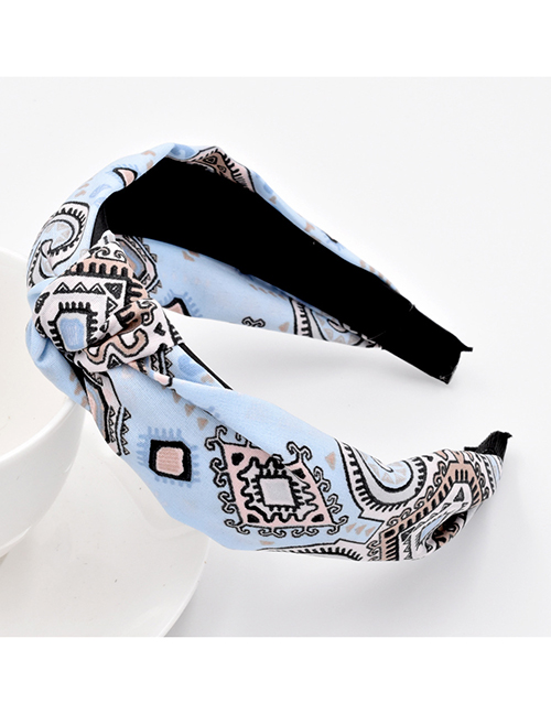 Fashion Blue Patterned Fabric Headband
