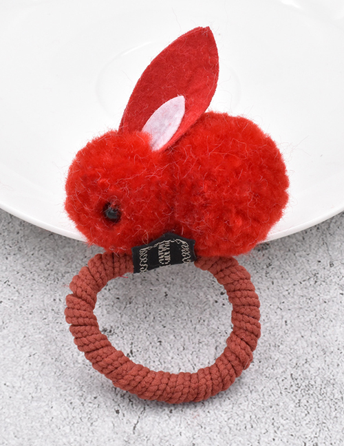 Fashion Red-hair Rope Animal Bunny Lamb Plush Hair Tie