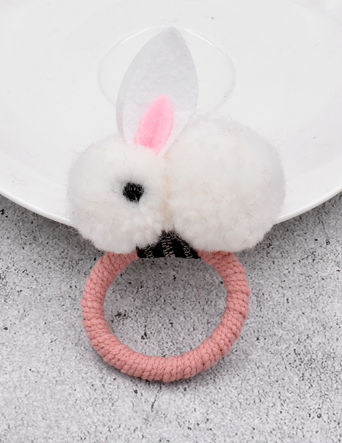 Fashion White-hair Rope Animal Bunny Lamb Plush Hair Tie