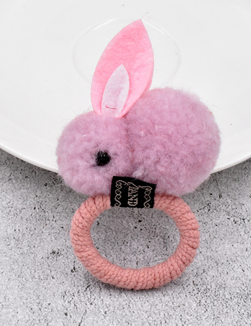 Fashion Purple-hair Rope Animal Bunny Lamb Plush Hair Tie