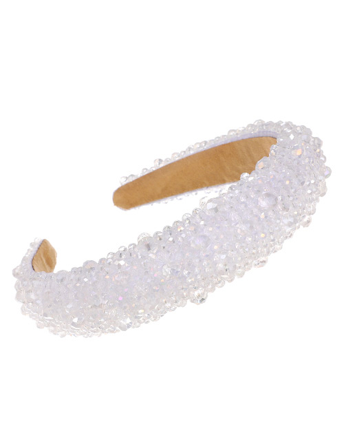 Fashion White Sponge Resin Beads Headband