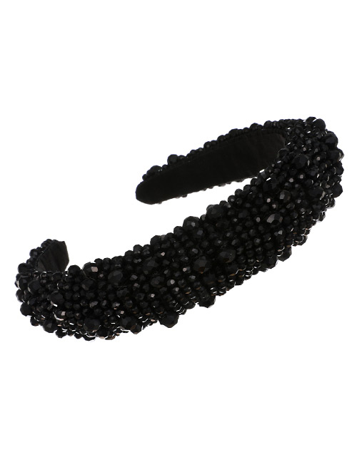 Fashion Black Sponge Resin Beads Headband